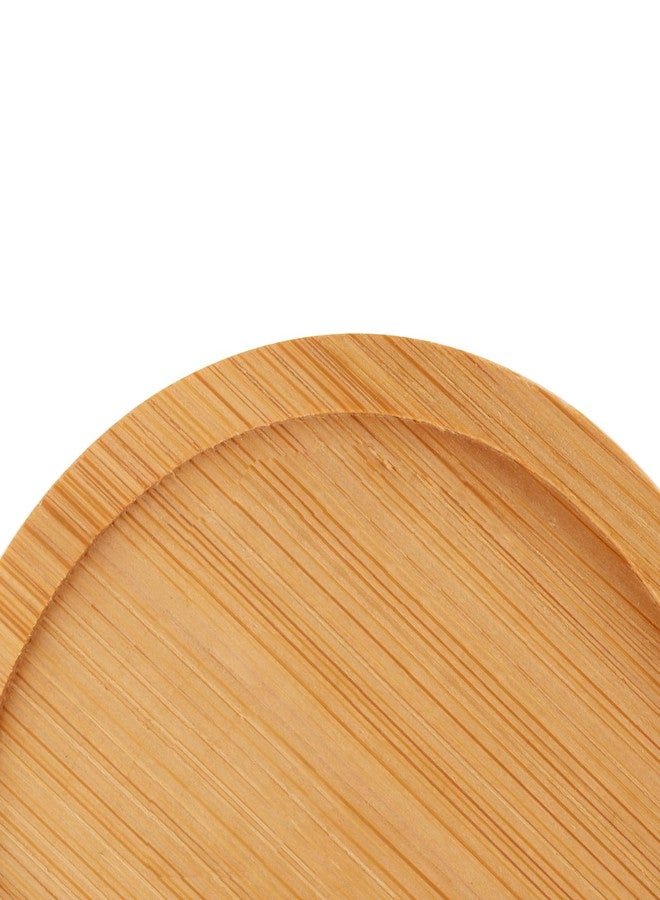 HOIGON 30 Pack Round Bamboo Coasters, 4 Inch Natural Wooden Coasters, Round Bamboo Tray Saucer Set for Drinks, Crafts, Succulents - Image 3